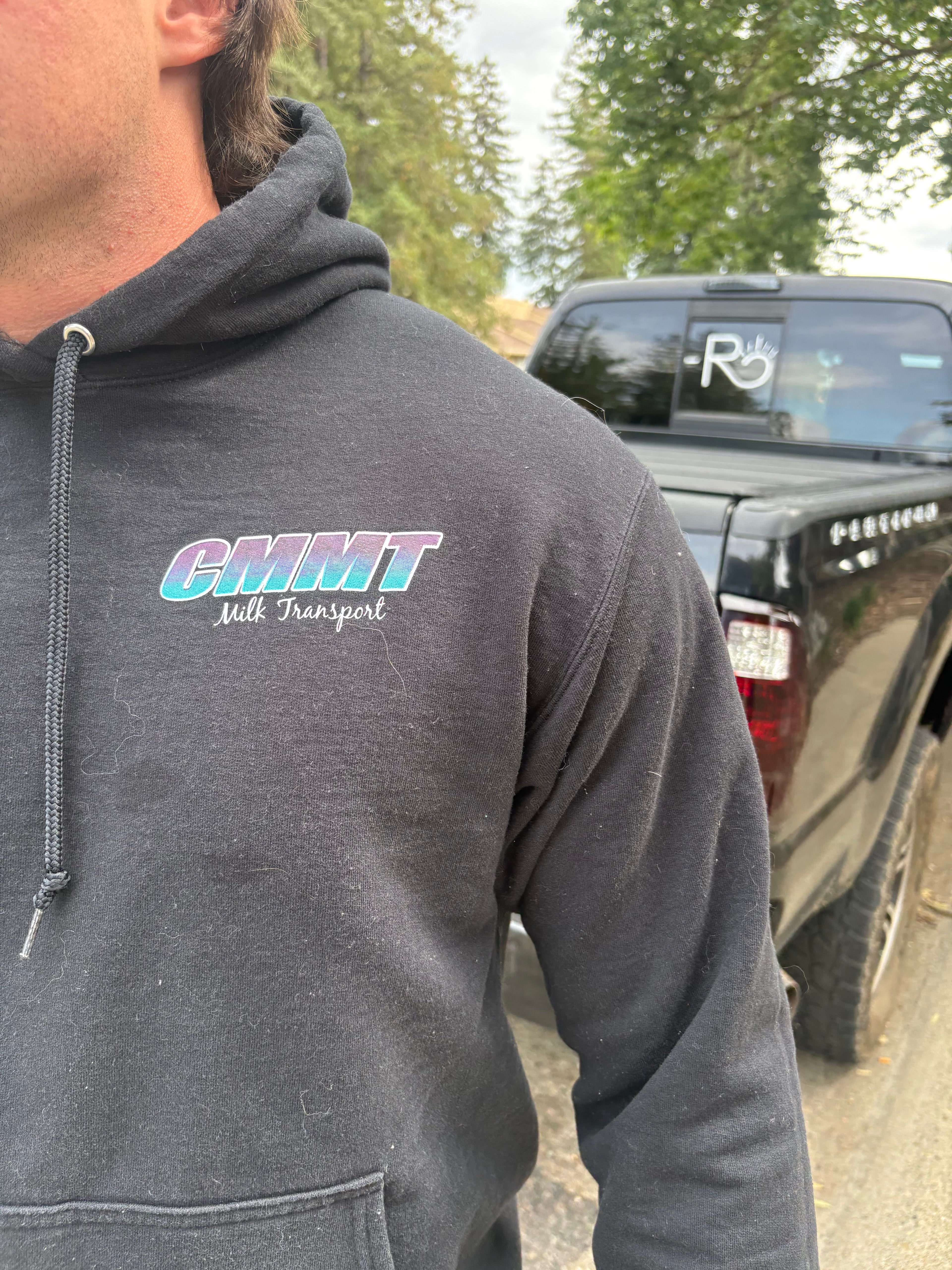 BLACK CMMT HOODIE